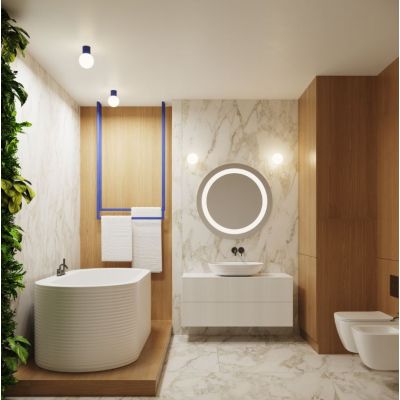 Plafon ryflowany HALO IP44 ultramaryna SL.1738 Sollux (SL.1738)
